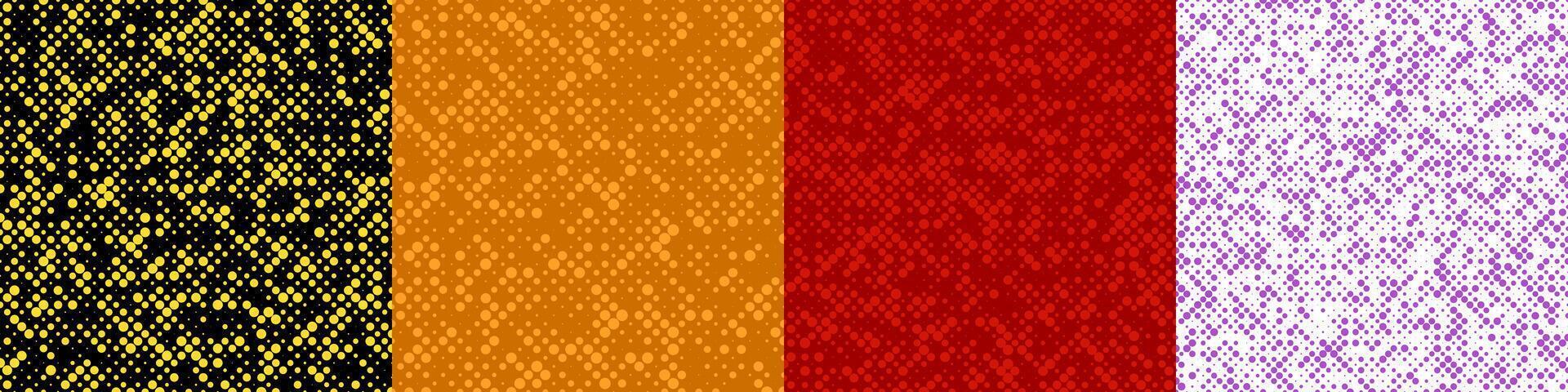Abstract random halftone dot pattern set vector