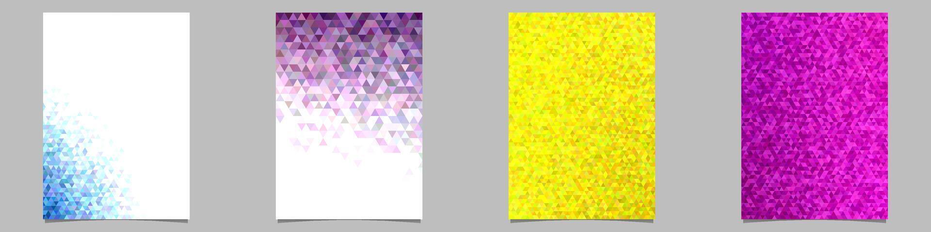 Abstract triangle polygon brochure background collection vector