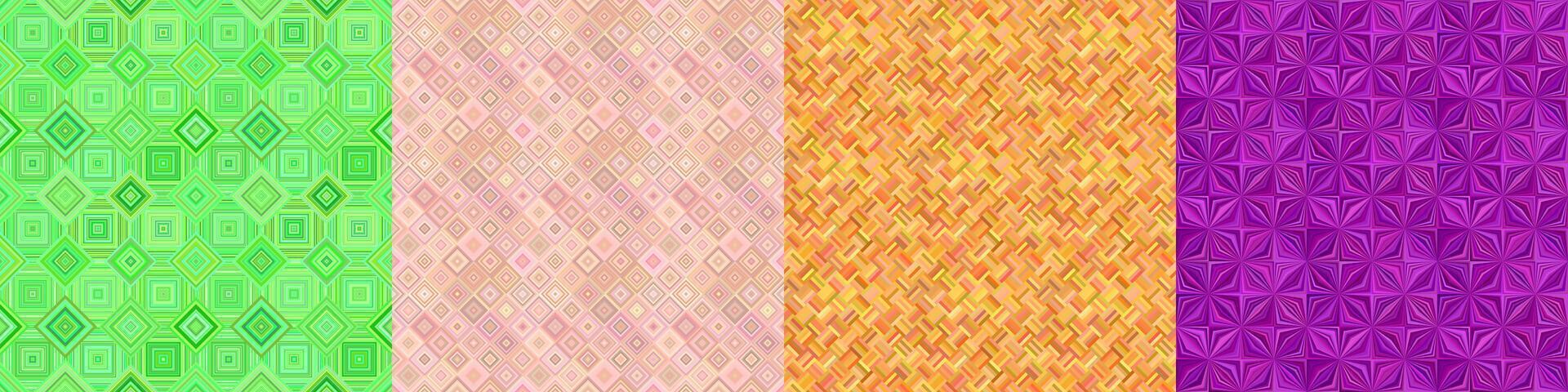 Seamless color geometric pattern set vector