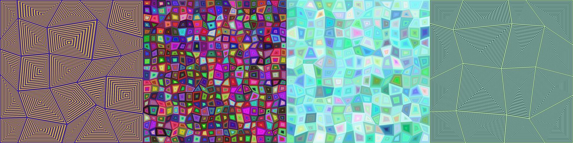 Abstract rectangle polygon background set vector