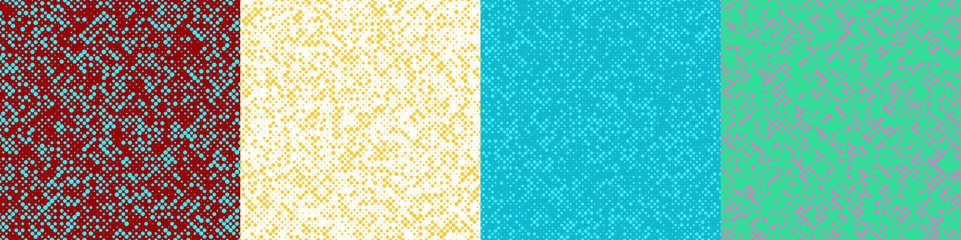 Abstract random halftone dot pattern set vector