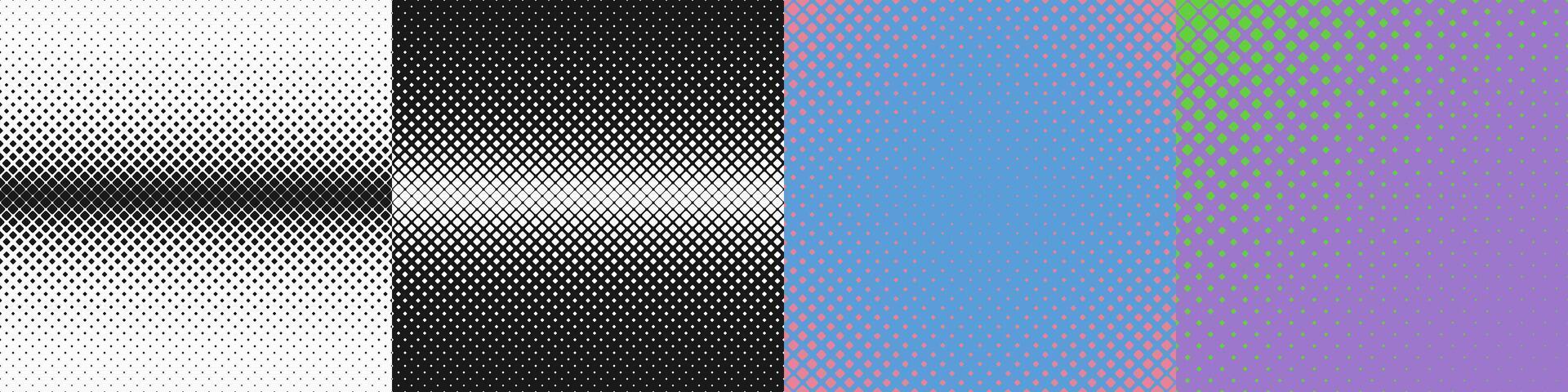 Halftone square pattern set vector