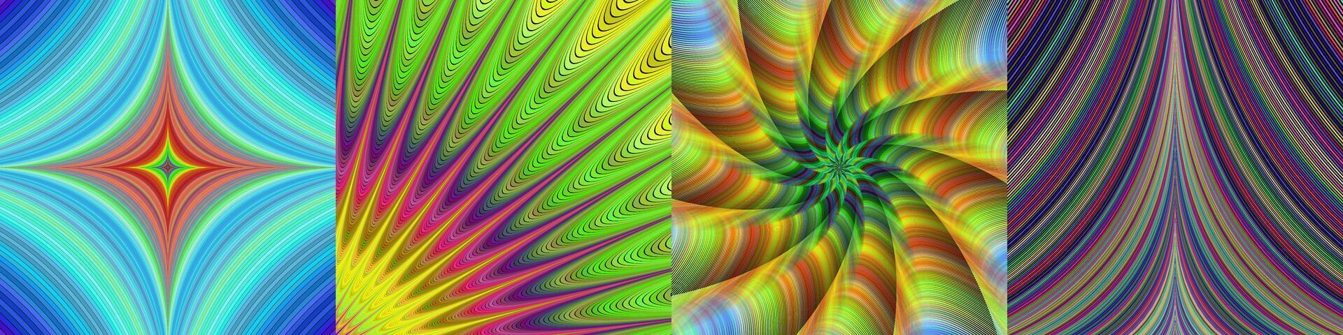 Abstract digital art background set vector
