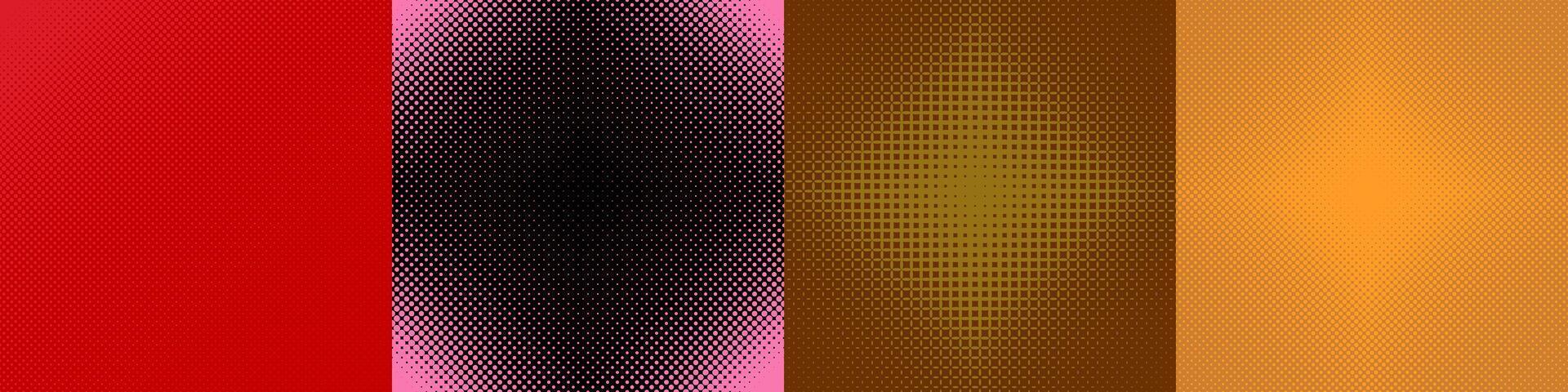 Abstract halftone pattern collection vector
