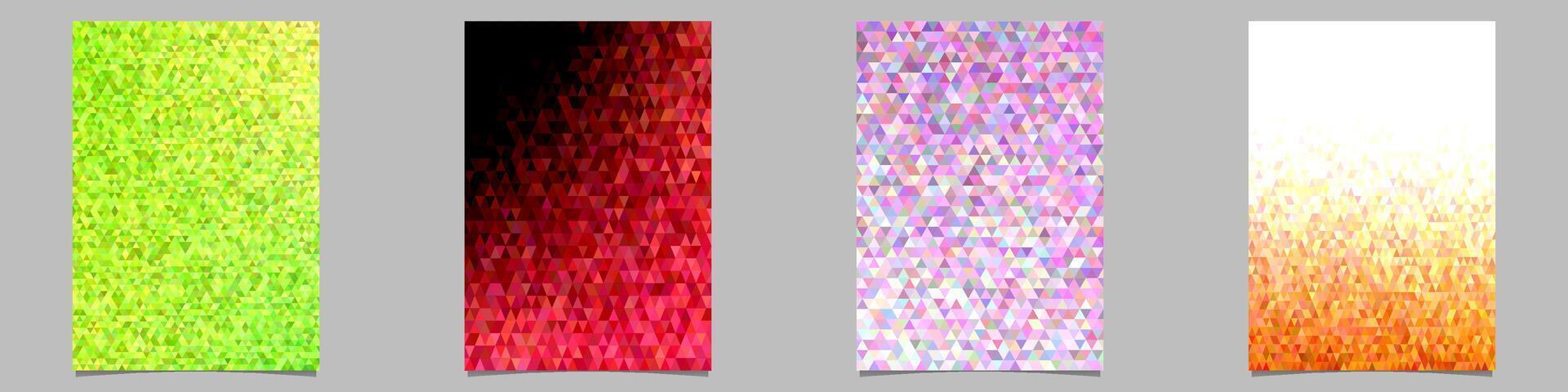 Abstract triangle polygon brochure background collection vector