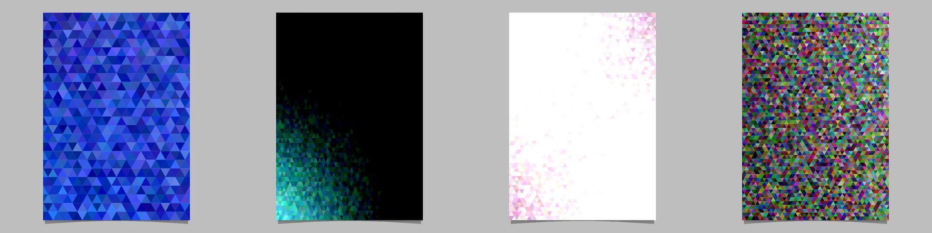 Abstract triangle polygon brochure background collection vector