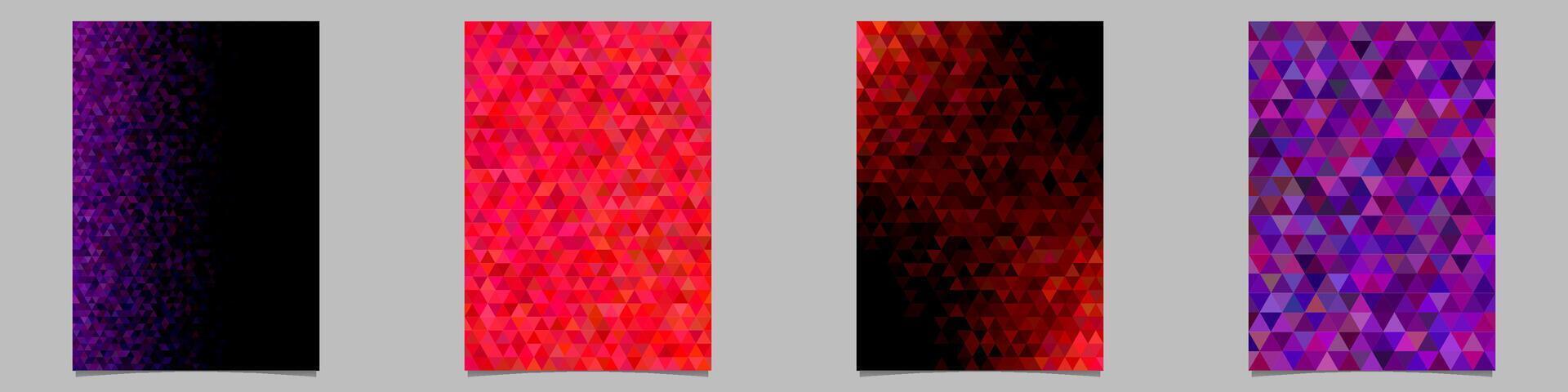 Abstract triangle polygon brochure background collection vector