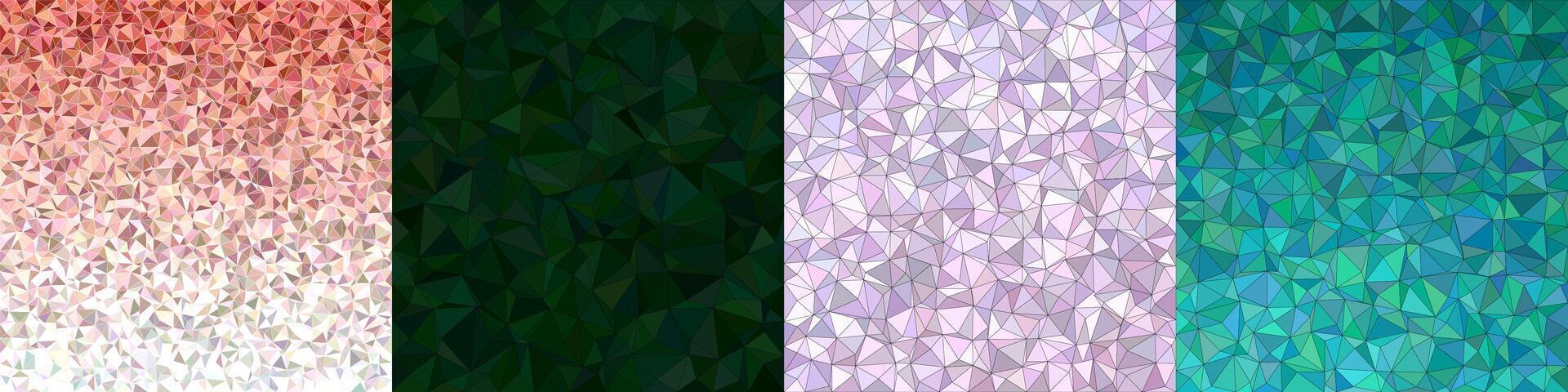 Abstract triangle polygon background collection vector