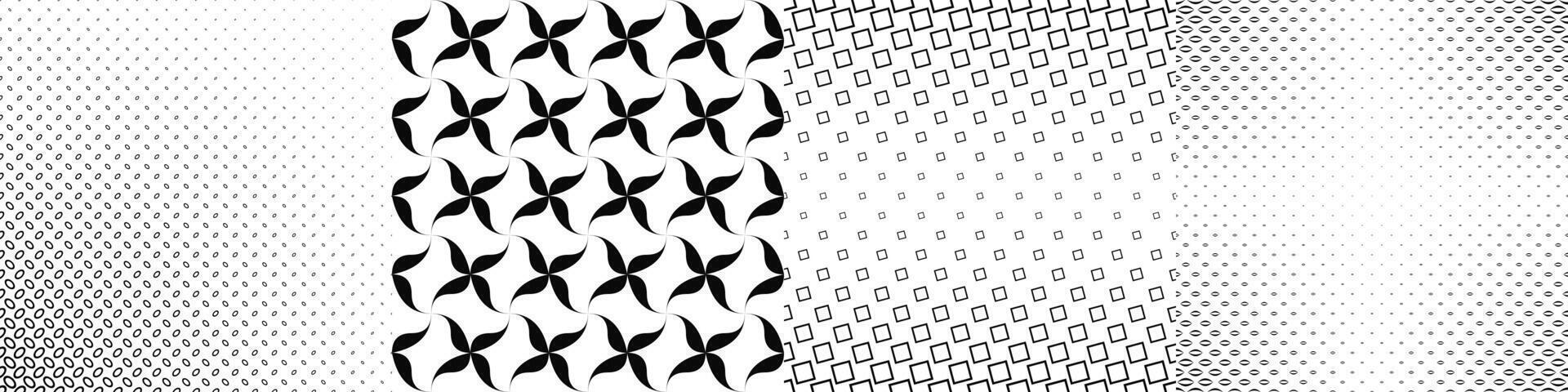 Black and white pattern collection vector