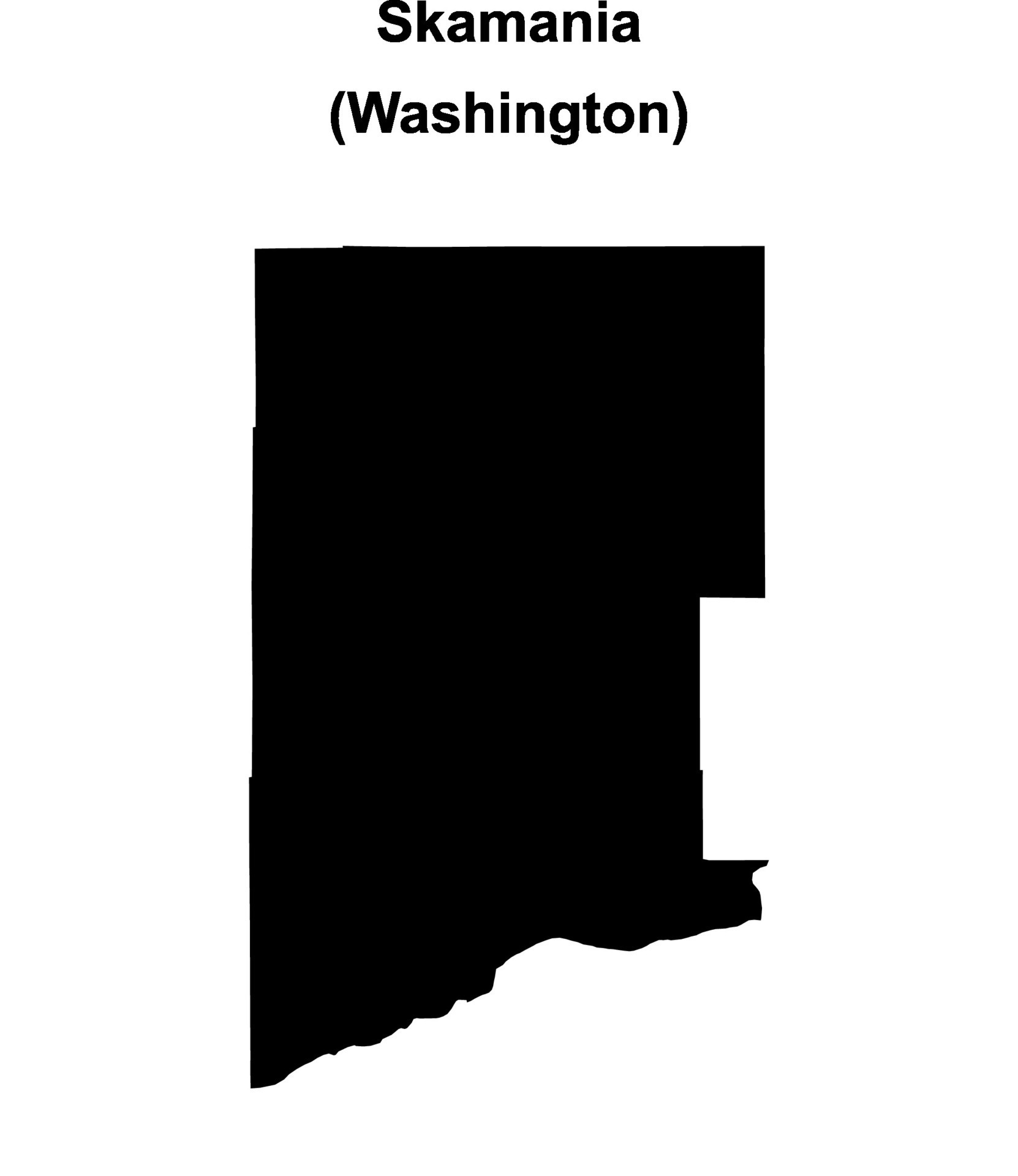 Skamania County, Washington blank outline map 47450549 Vector Art at Vecteezy