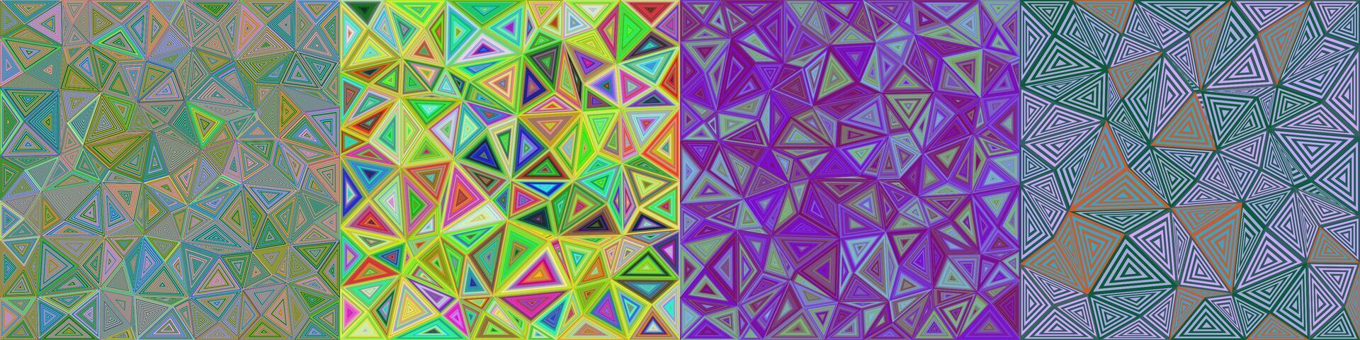 Abstract triangle polygon background set vector