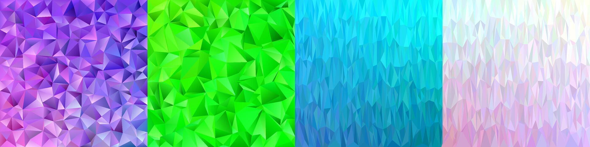 Abstract triangle polygon background collection vector
