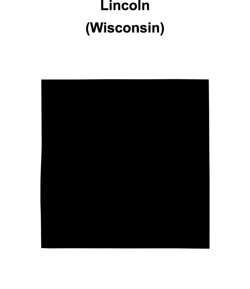Lincoln county wisconsin blank outline map 47450662 vector art at vecteezy