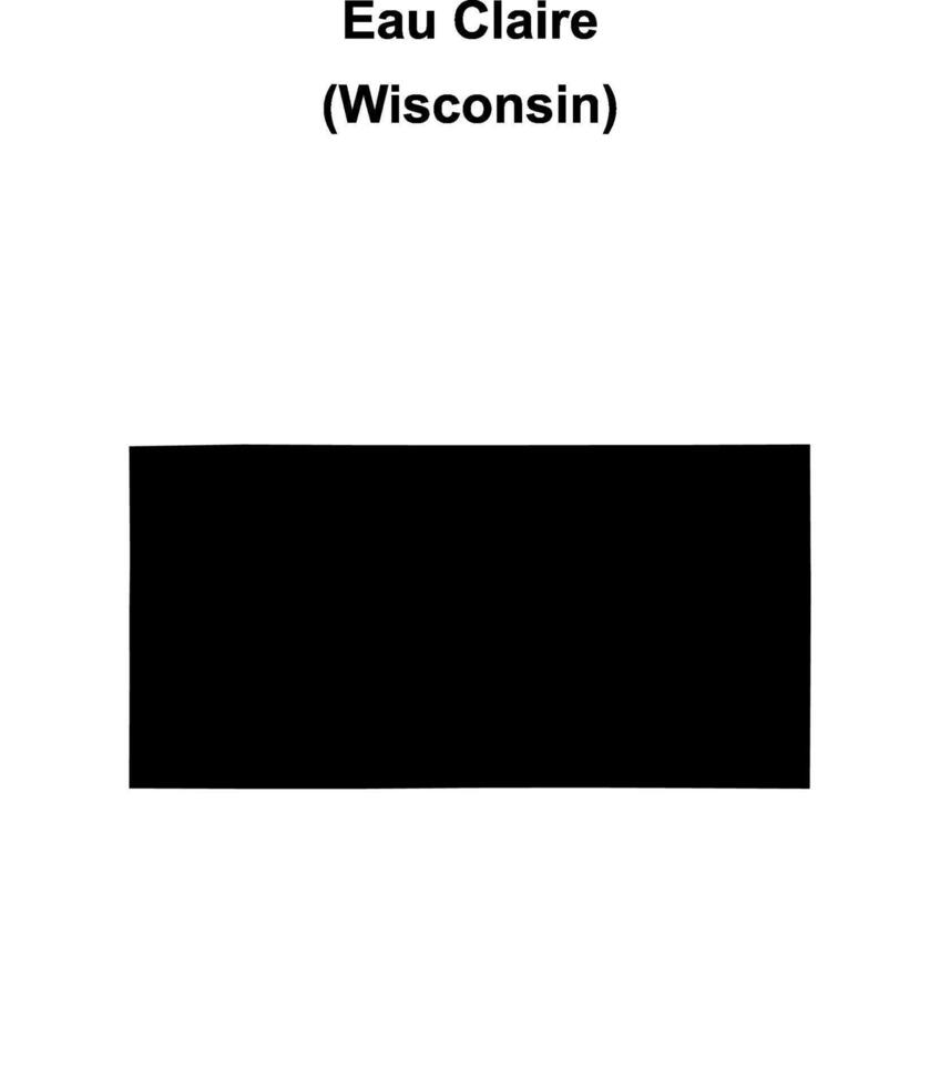 Eau Claire County, Wisconsin blank outline map vector