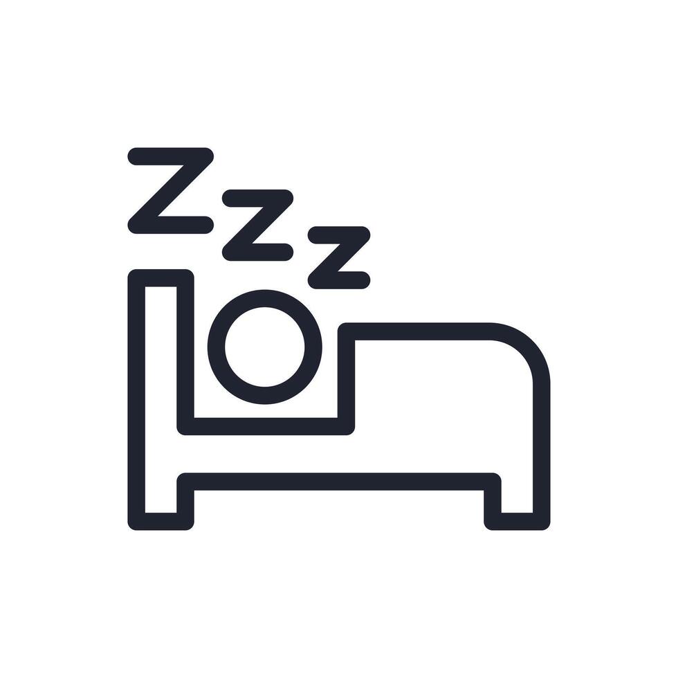 Snoring icon. Person catching some zzz's. Sleep icon 07 vector
