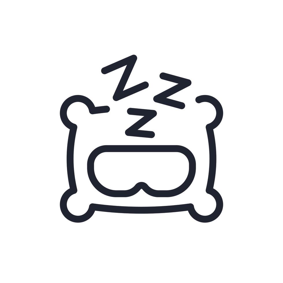 Snoring icon. Person catching some zzz's. Sleep icon 03 vector