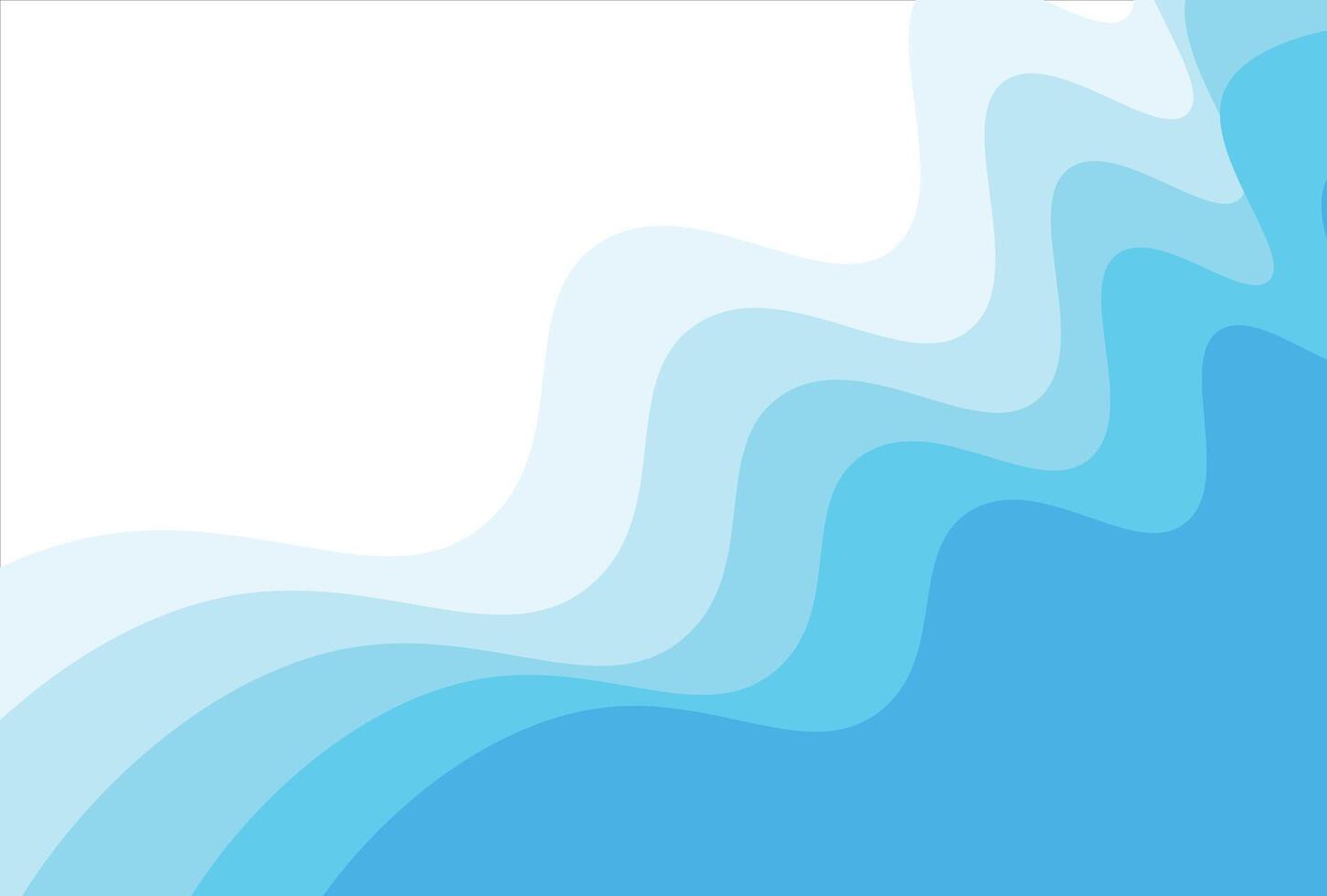 Abstract Blue Wave Background vector