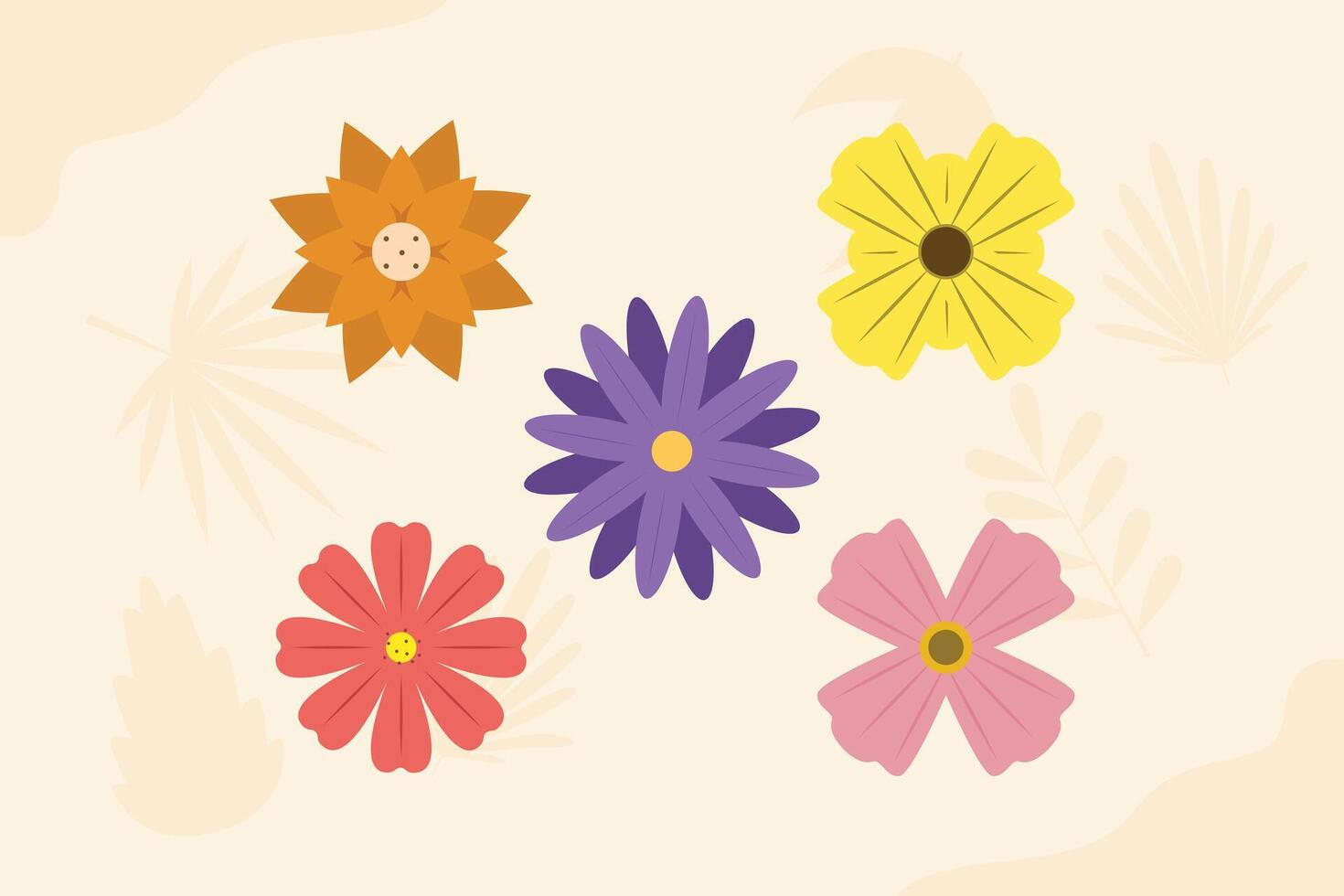 Beautiful flower concept. Colored flat illustration isolated. vector