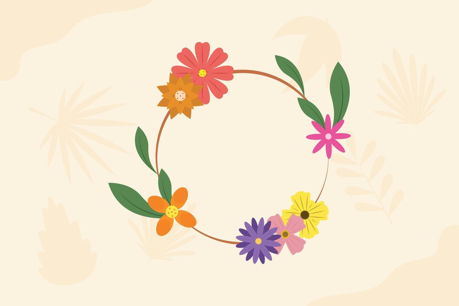 Beautiful flower concept. Colored flat illustration isolated. vector