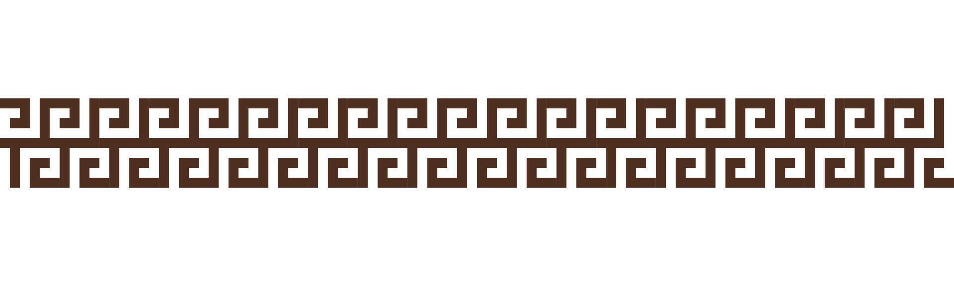 Greek key seamless border pattern collection. Decorative ancient meander, Greece ornament with repeated geometric motifs vector