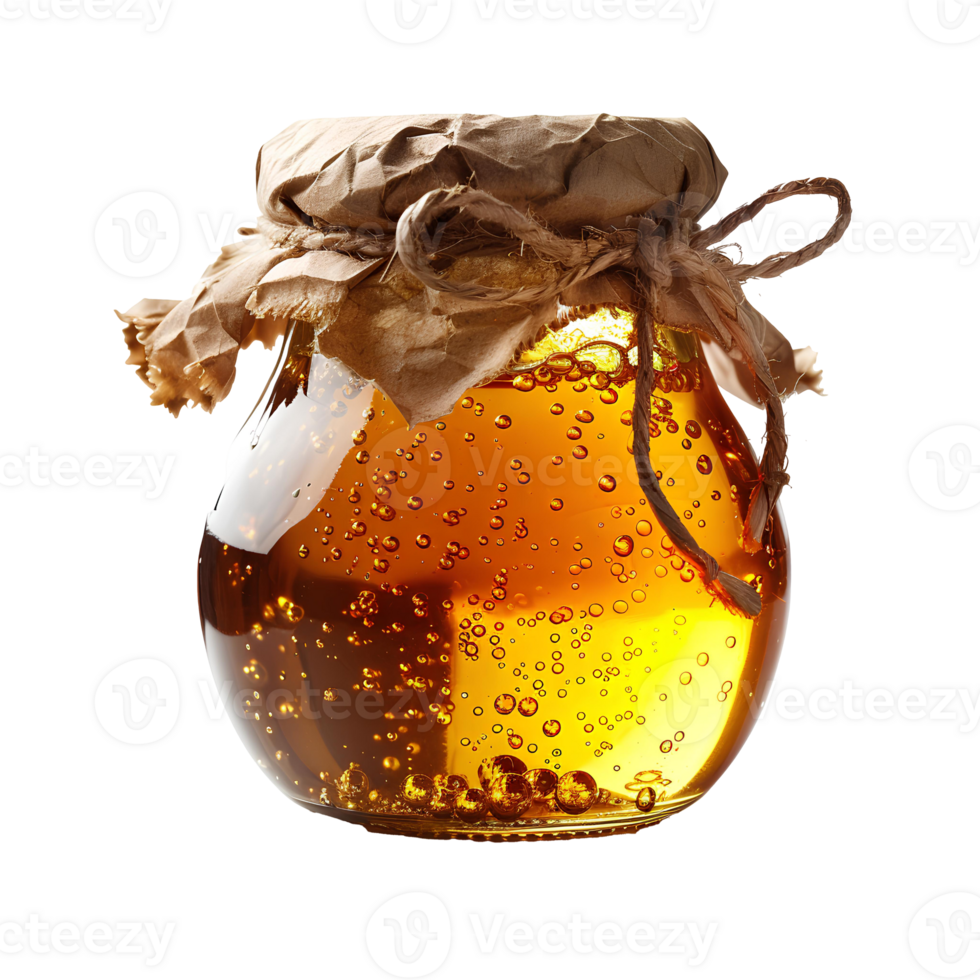 Glass jar of honey . Honey jar isolated. Marmalade in glass jar . Honey full of humectants isolated. Marmalade jar full of fruit png