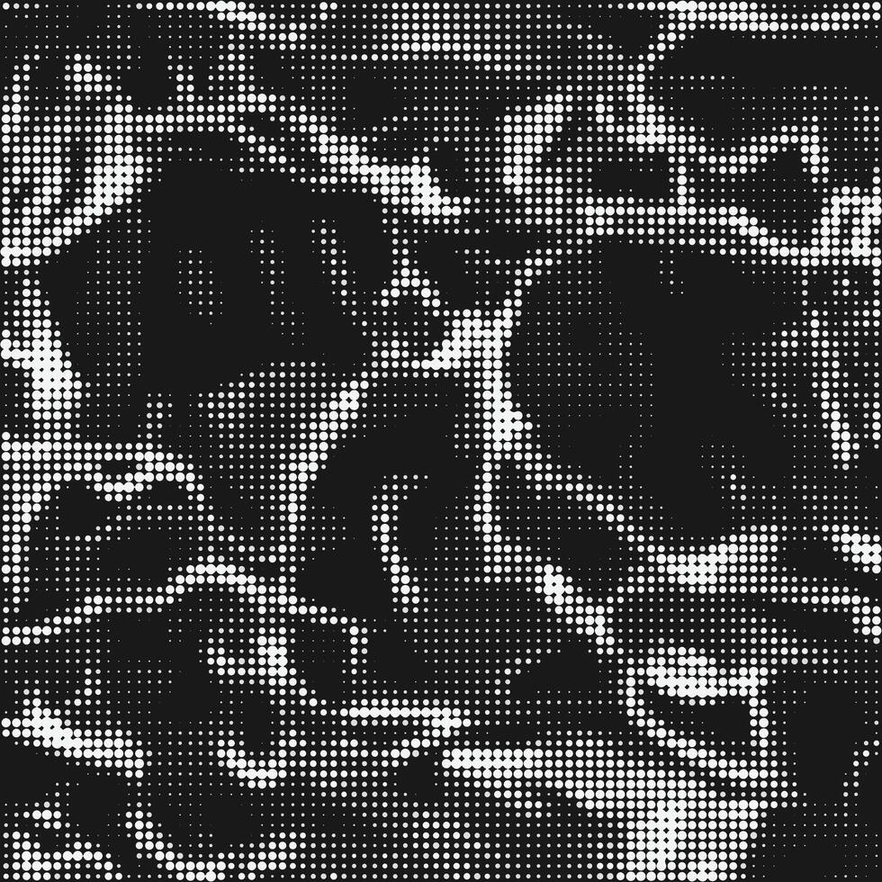Digital dot half tone black smoke camouflage texture, seamless waves pattern. Urban military clothing style, masking dotty smoke camo repeat print vector