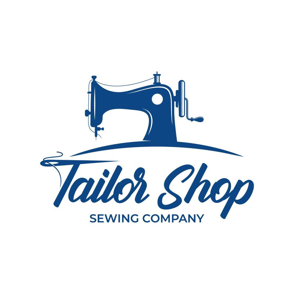 Tailor Shop Logo Template. Tailoring concept. illustration vector