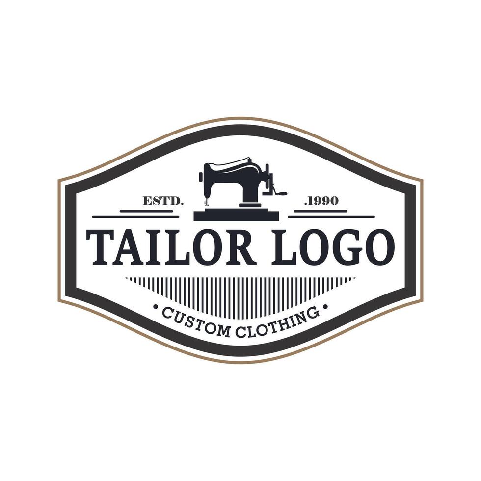 Tailor Shop Logo Template. Tailoring concept. illustration vector