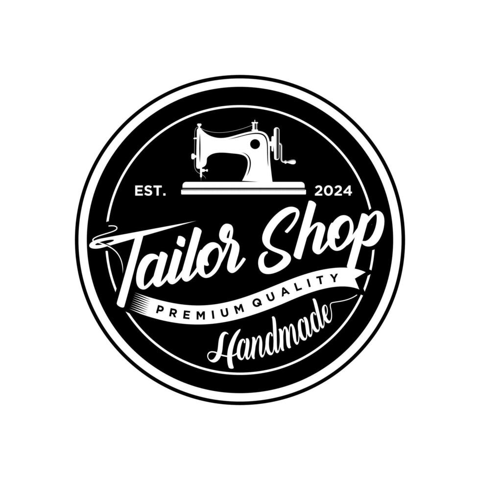 Tailor Shop Logo Template. Tailoring concept. illustration vector