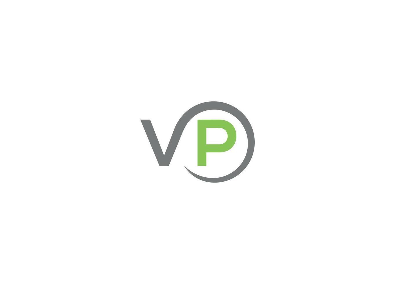 VP creative modern logo design icon template vector