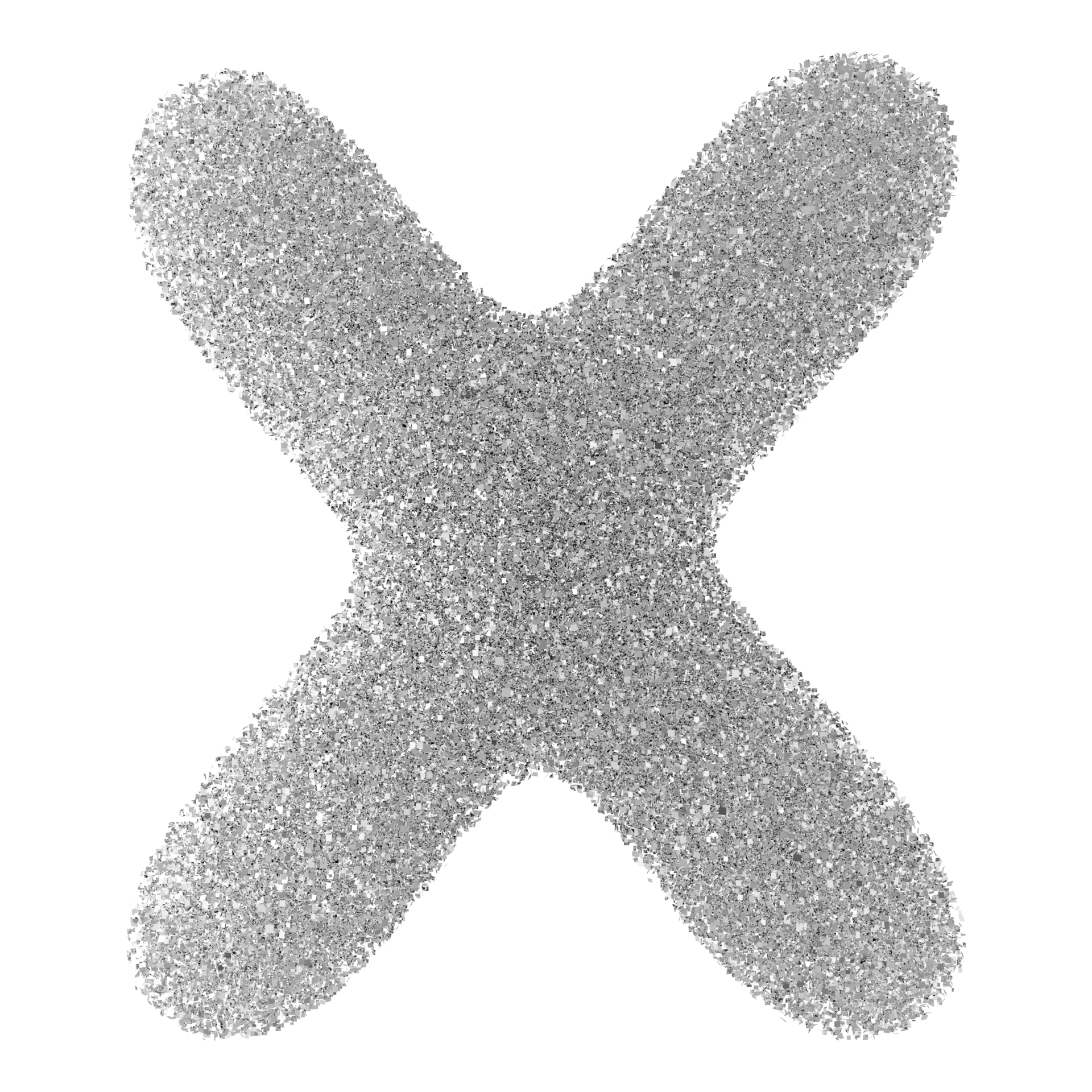 Silver Glitter Font Letter X uppercase 47451794 PNG