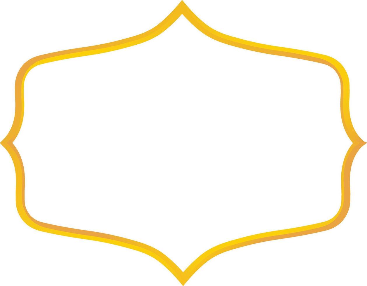 Golden Arabic Islamic Frame. with Minimalist Design Style. vector