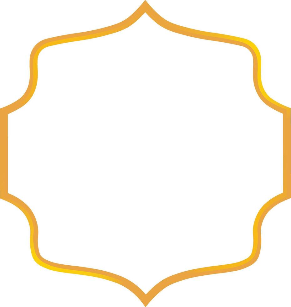 Golden Arabic Islamic Frame. with Minimalist Design Style. vector
