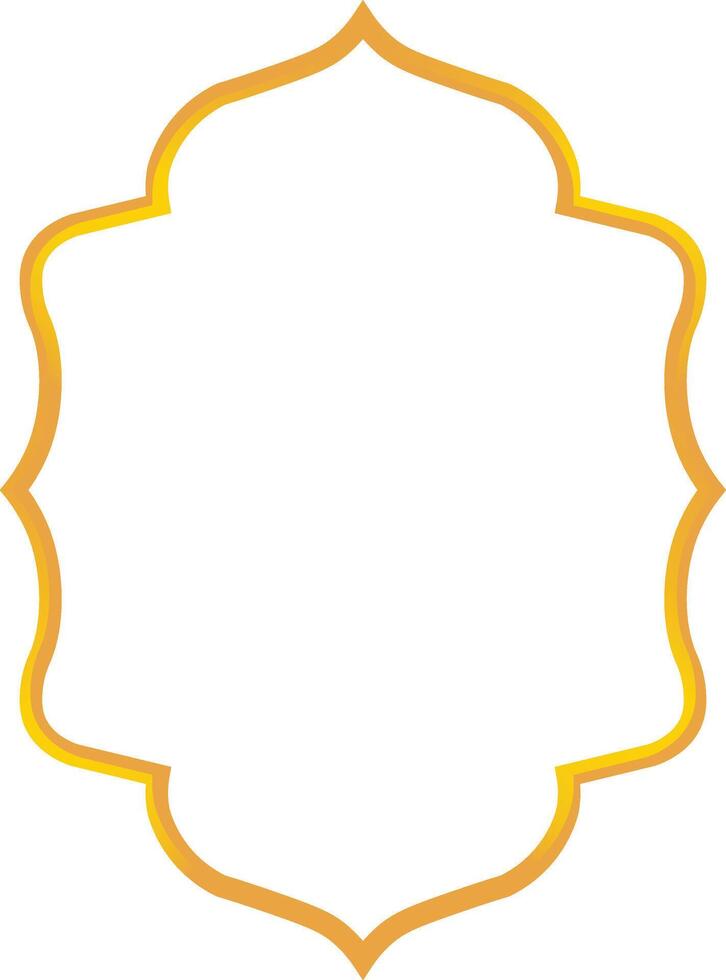 Golden Arabic Islamic Frame. with Minimalist Design Style. vector