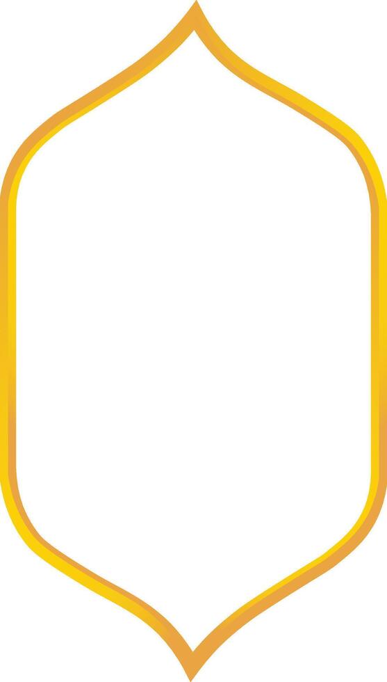 Golden Arabic Islamic Frame. with Minimalist Design Style. vector