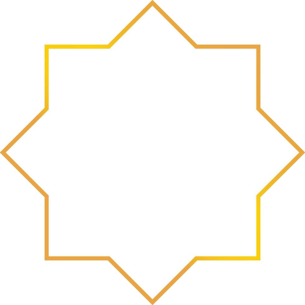 Golden Arabic Islamic Frame. with Minimalist Design Style. vector