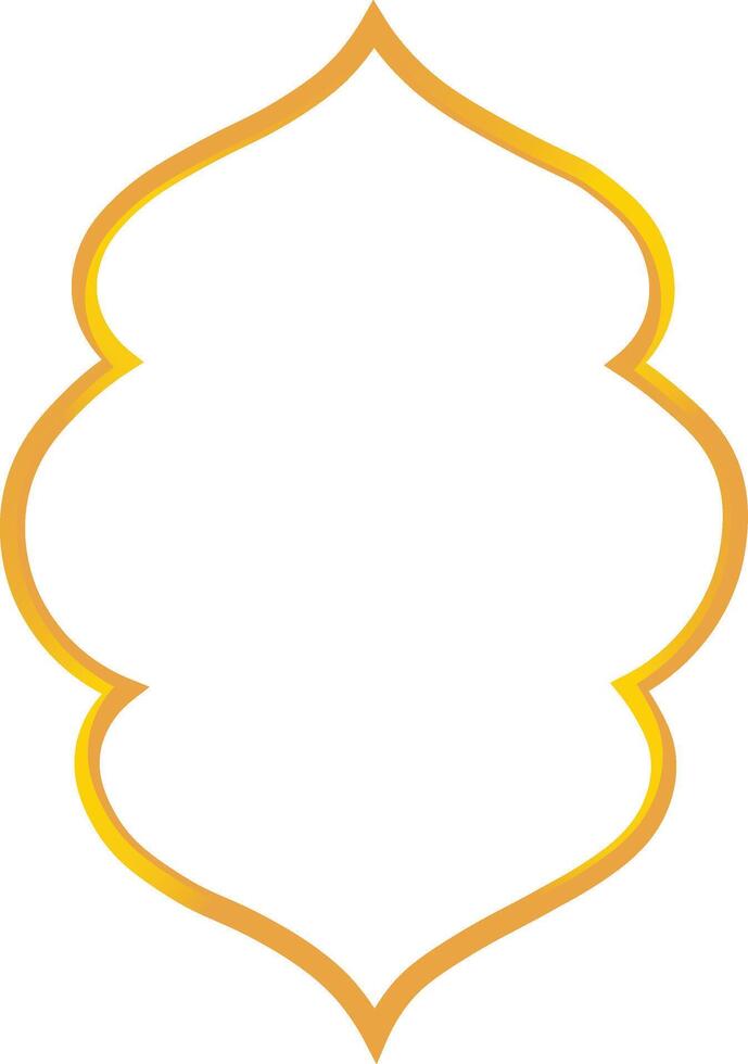 Golden Arabic Islamic Frame. with Minimalist Design Style. vector