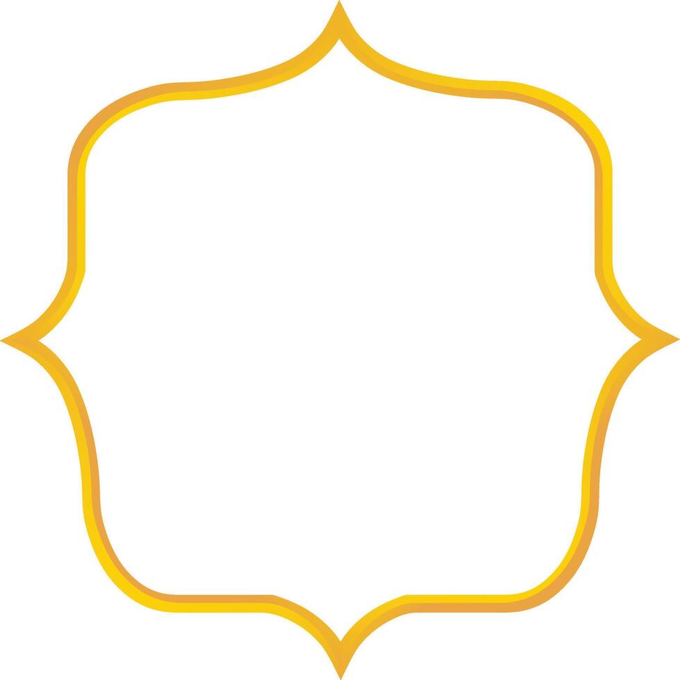 Golden Arabic Islamic Frame. with Minimalist Design Style. vector