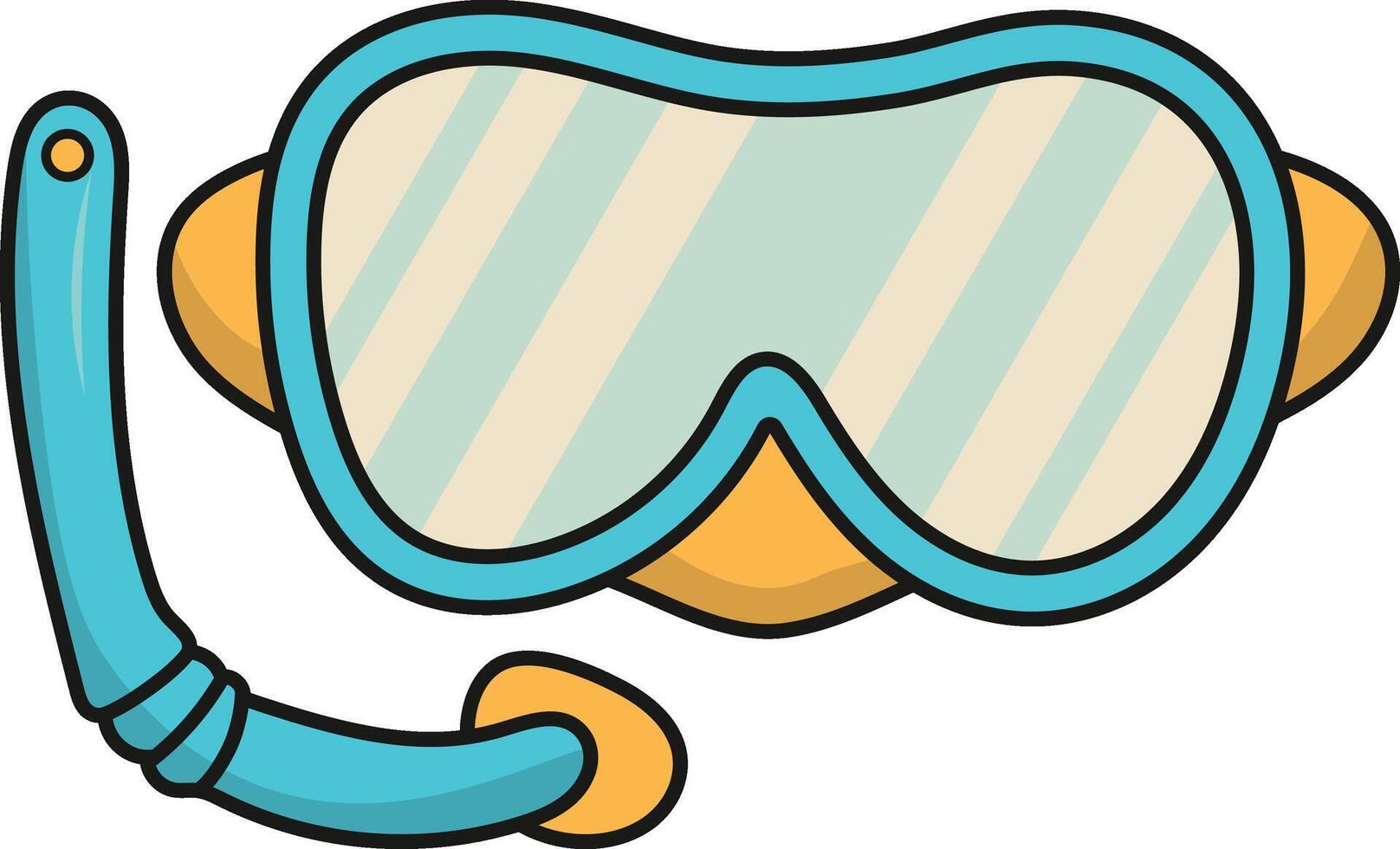 Cute Summer Beach Element Isolated on White Background. Illustration Design. vector