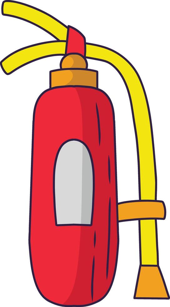 Firefighter Equipment Isolated on White Background. Illustration in Cartoon Design and Shapes. vector