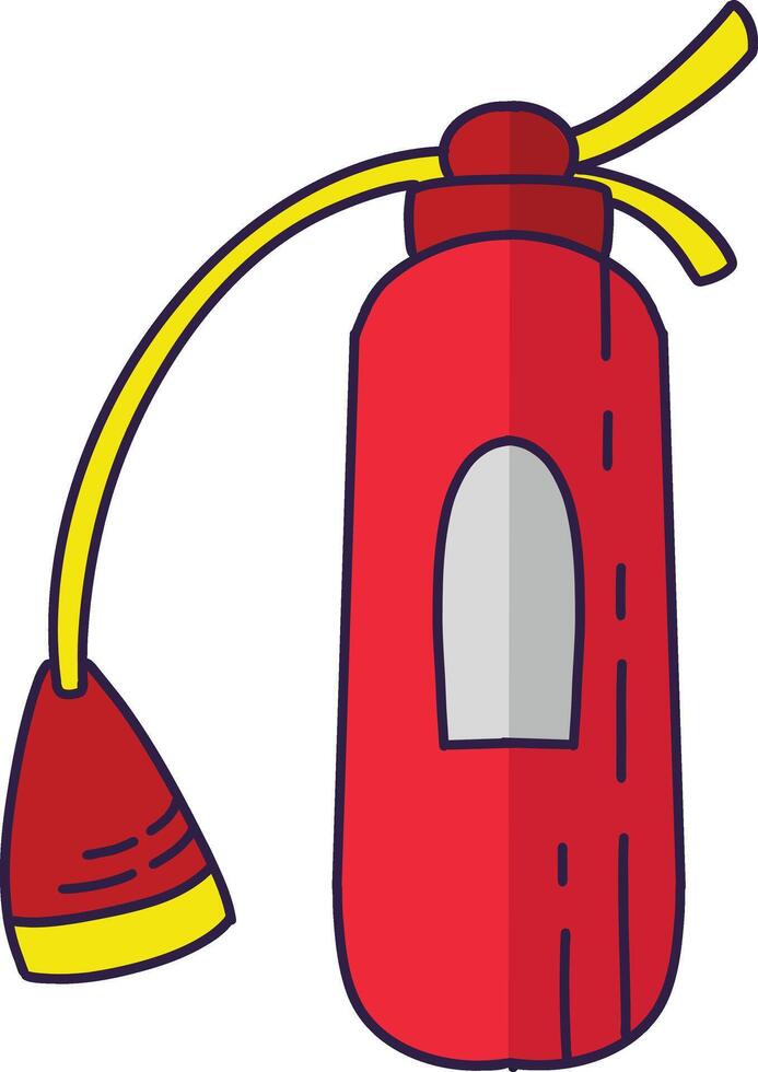 Firefighter Equipment Isolated on White Background. Illustration in Cartoon Design and Shapes. vector