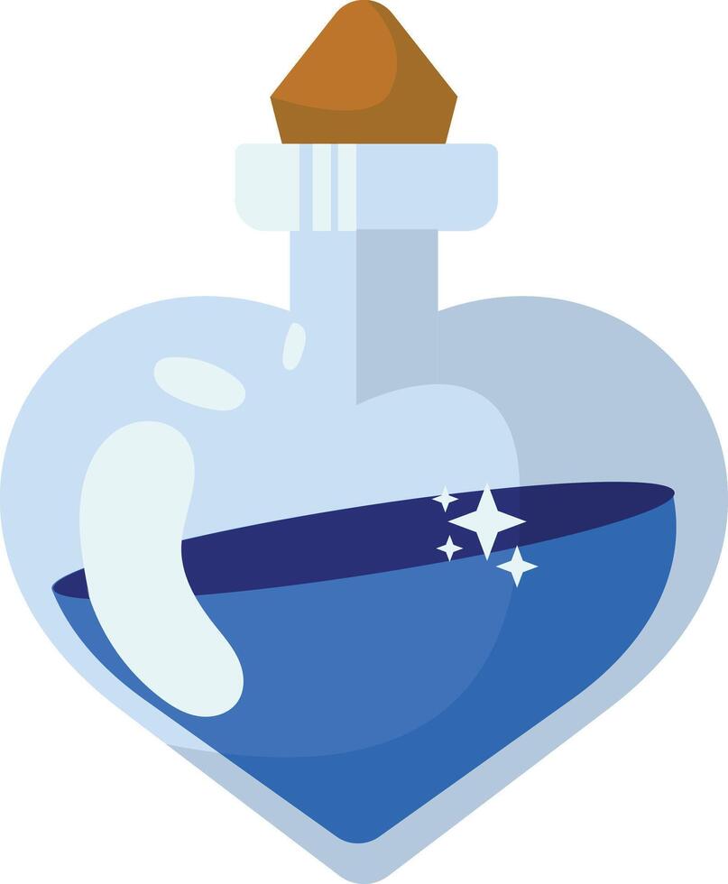 Magic Potion in Bottle Illustration. with Cartoon Style. vector
