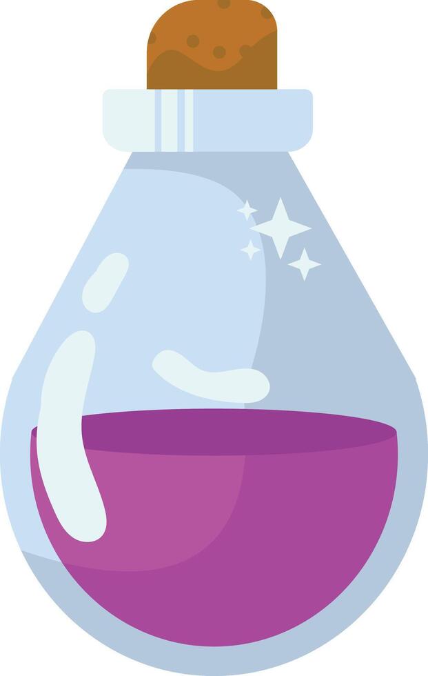 Magic Potion in Bottle Illustration. with Cartoon Style. vector