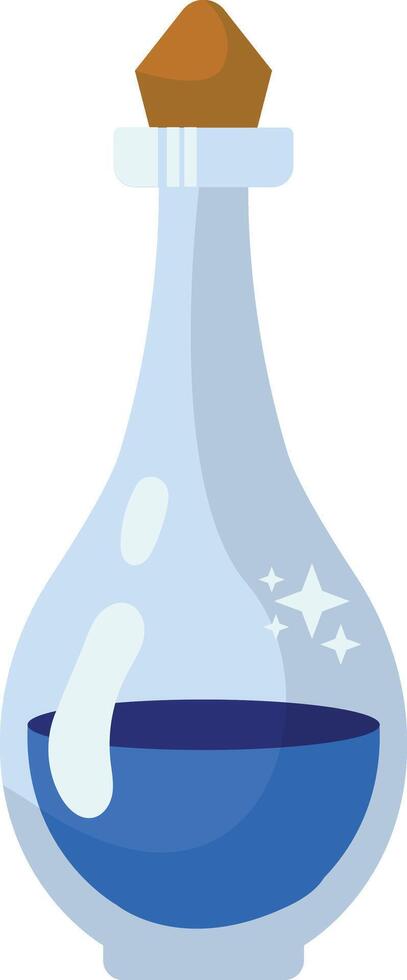 Magic Potion in Bottle Illustration. with Cartoon Style. vector