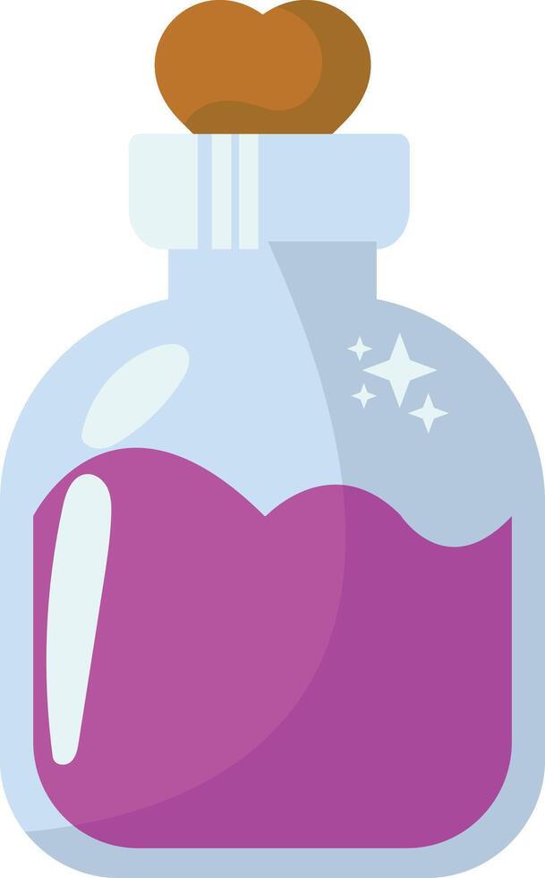 Magic Potion in Bottle Illustration. with Cartoon Style. vector
