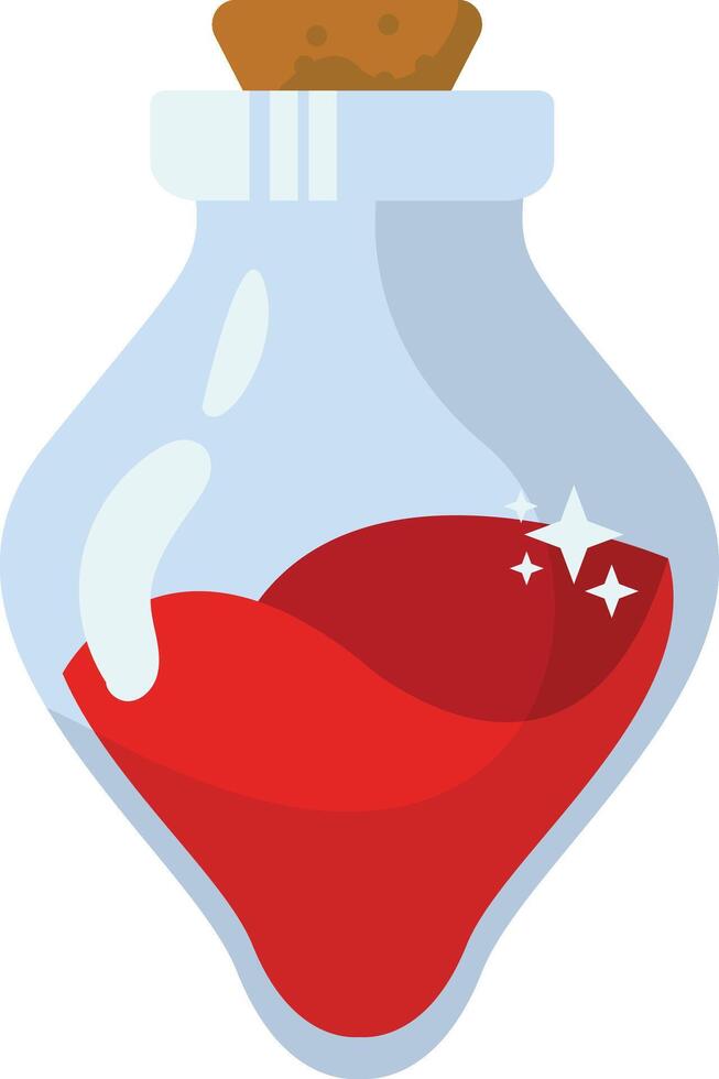 Magic Potion in Bottle Illustration. with Cartoon Style. vector
