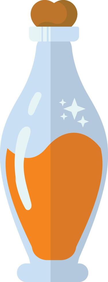 Magic Potion in Bottle Illustration. with Cartoon Style. vector