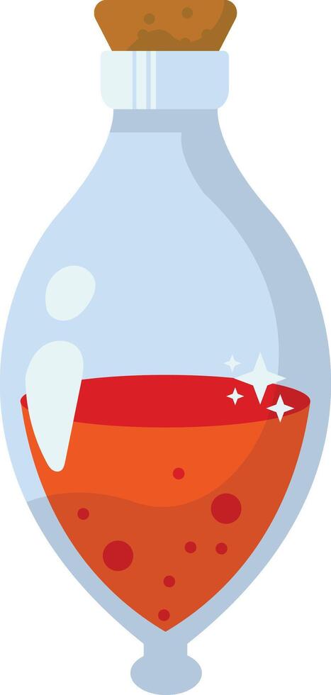 Magic Potion in Bottle Illustration. with Cartoon Style. vector