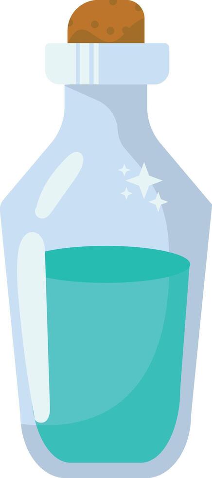 Magic Potion in Bottle Illustration. with Cartoon Style. vector