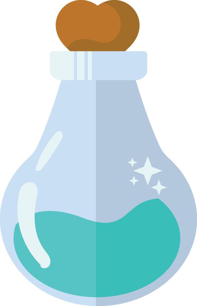 Magic Potion in Bottle Illustration. with Cartoon Style. vector